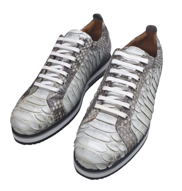 Grey Python Leather Shoes 02