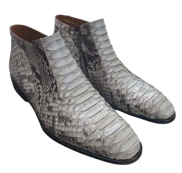 Luxury Grey Python Leather Shoes 04