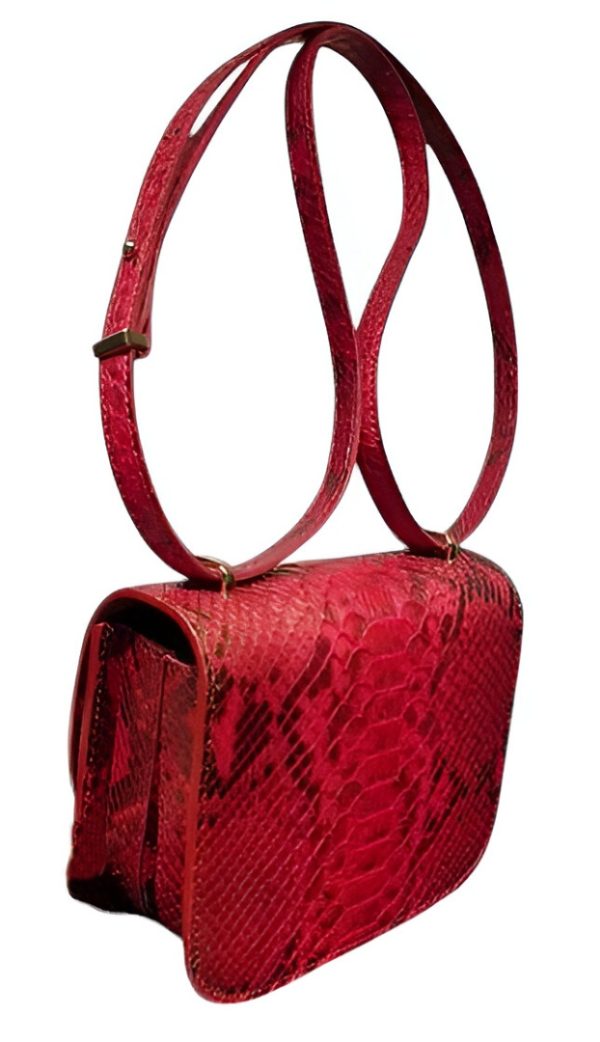 small shoulder bag red python 2
